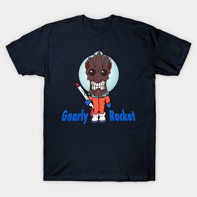 Gnarly Space Tiki T-Shirt by The Gnarly Rocket